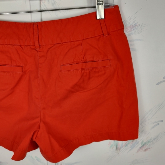 Ann Taylor LOFT Red Orange Chino Shorts 10 - Picture 6 of 8